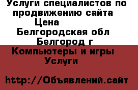 Услуги специалистов по продвижению сайта › Цена ­ 15 000 - Белгородская обл., Белгород г. Компьютеры и игры » Услуги   